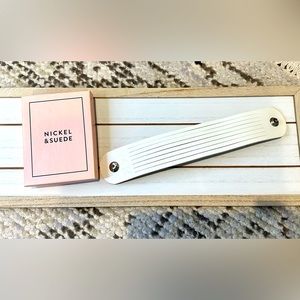 Nickel & Suede Medium Slit Cuff NWOT